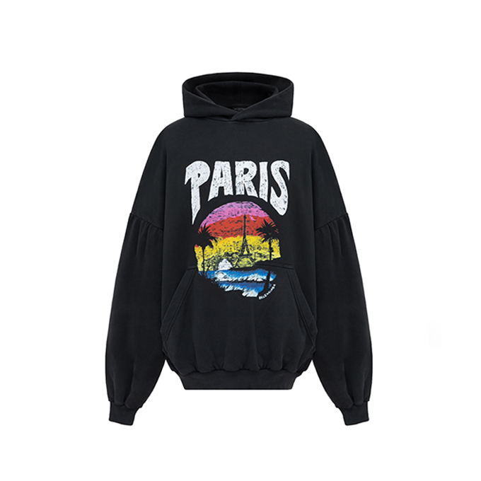 9a+ quality balenciaga paris tropical print hoodie